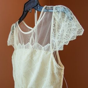 A. Drea Illusion Neckline Lace Dress